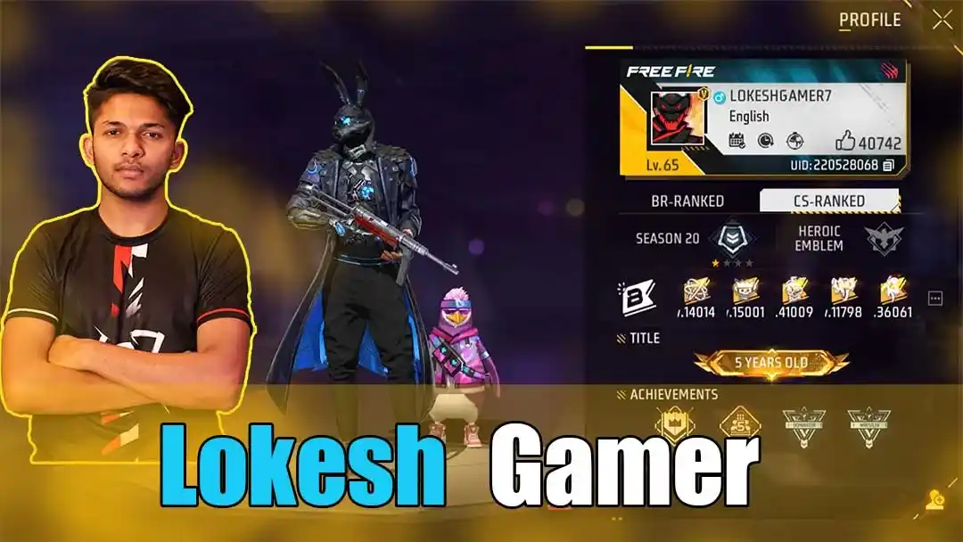 Lokesh Gamer Net Worth 2023-24 Free Fire UID, Monthly Income, Subscribers